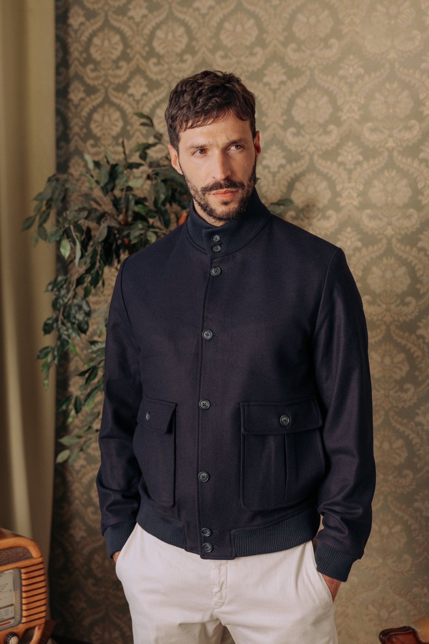 Giacca Bomber Stone In Lana e Cashmere - Autore Giacche