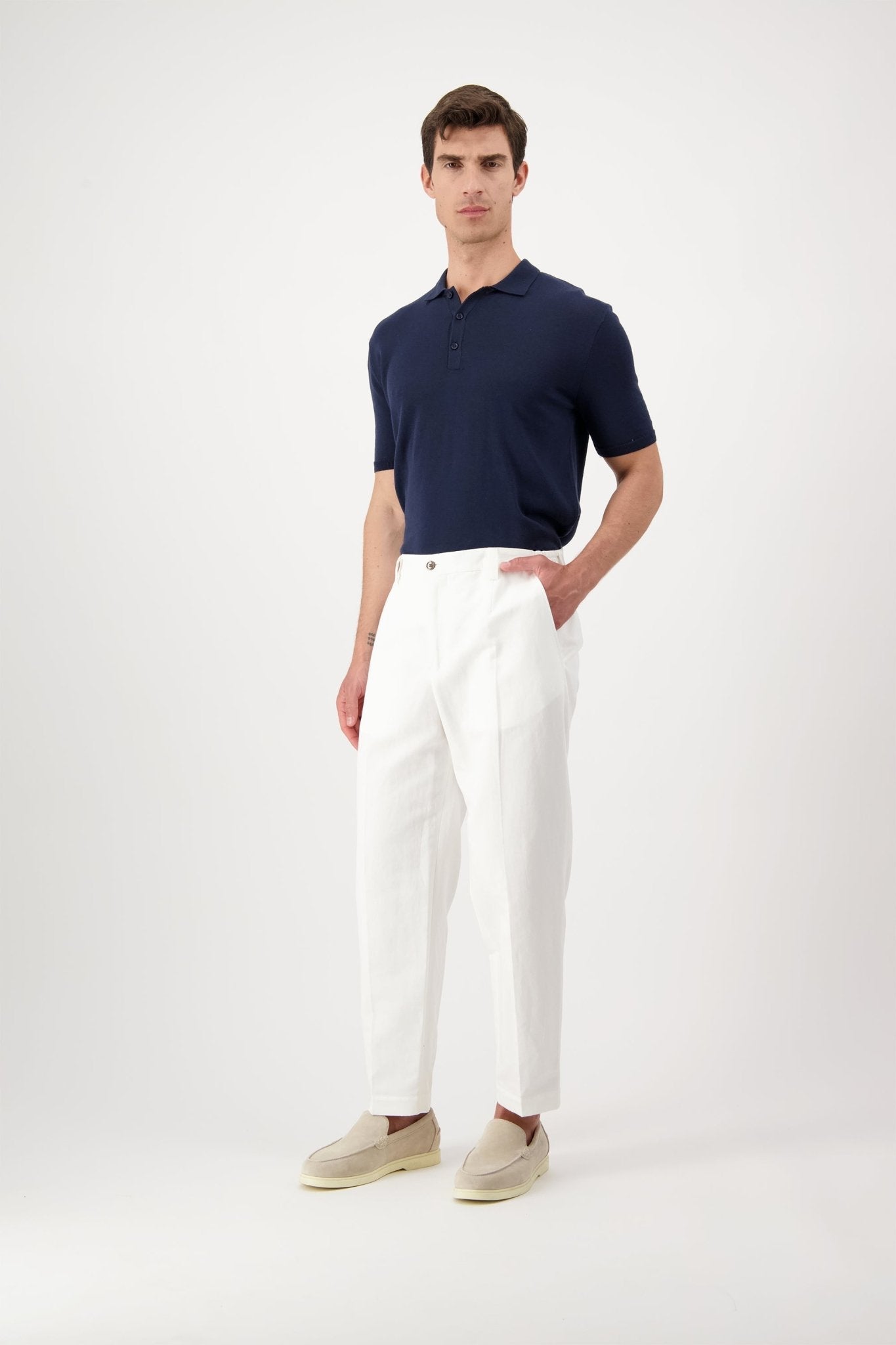Pantalone Portofinos in Cotone e Lino - autore - au Pantaloni