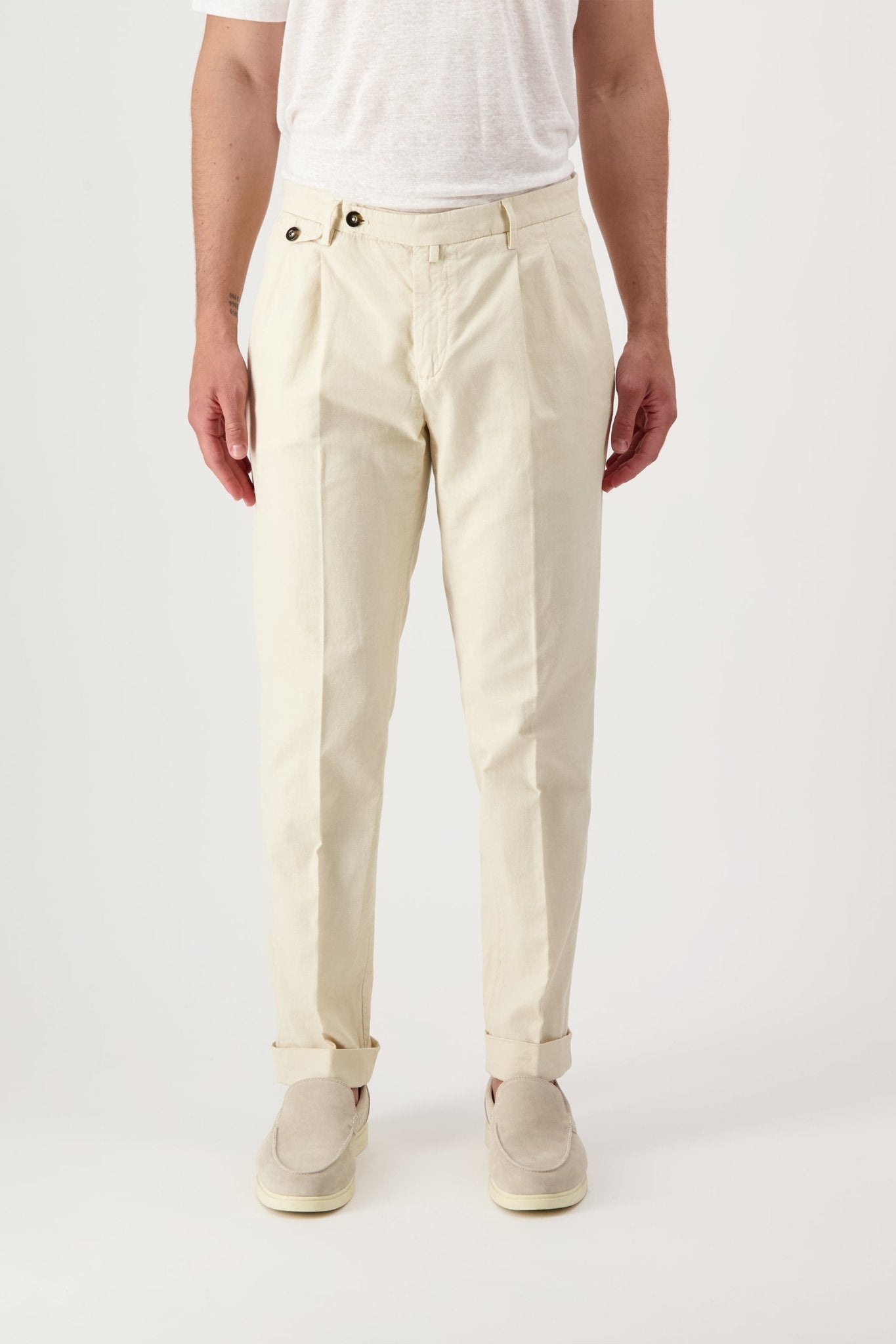Pantaloni BG02 In Cotone e Lino - autore - au Pantaloni