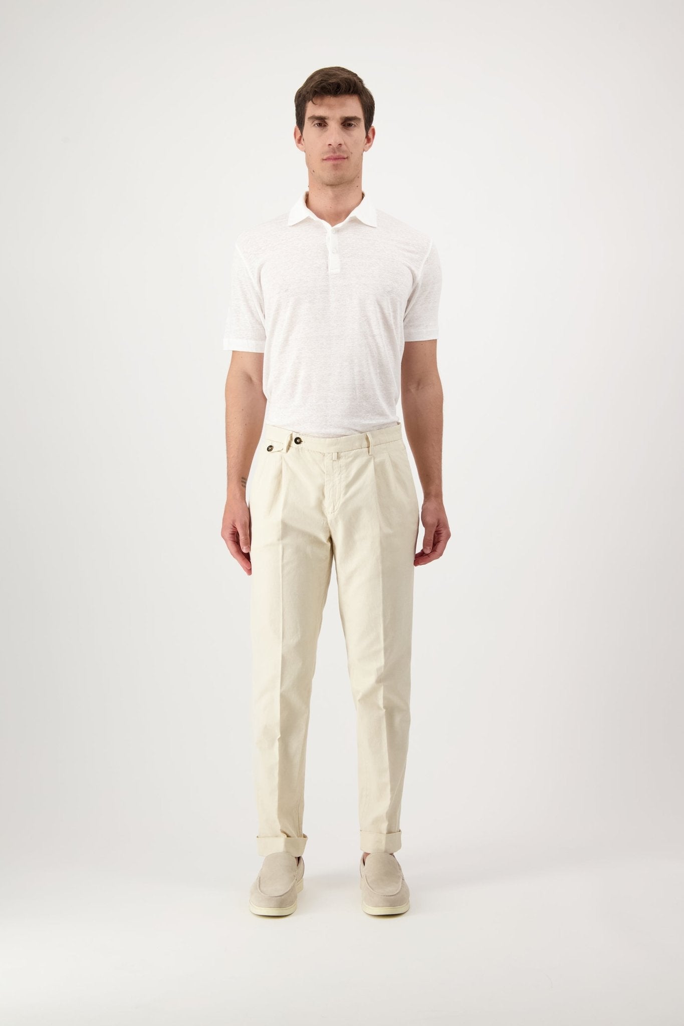 Pantaloni BG02 In Cotone e Lino - autore - au Pantaloni